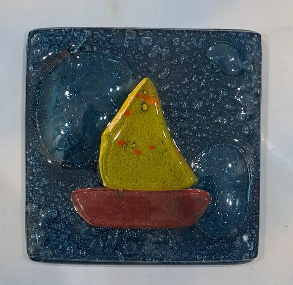 LEVA DEKORATİF CAM BANYO GİDER SÜSÜ ( 10 x 10 cm ) - 2