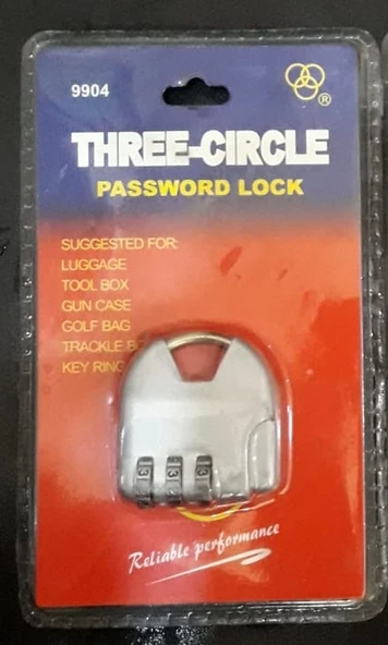 ŞİFRELİ MİNİ ASMA KİLİT 9904 ( TREE-CİRCLE ) - Resim 2