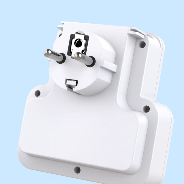 WL09  2 USB  2 Priz Çoklu Şarj Adaptörü  4000W Güç Akıllı Güvenli Şarj Ünitesi Ve Gece Işığı - 6