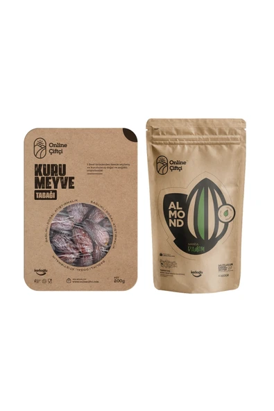 Online Çiftçi Kudüs Hurması 200Gr ve Çiğ Badem 400Gr İkili Set ürün görseli 1