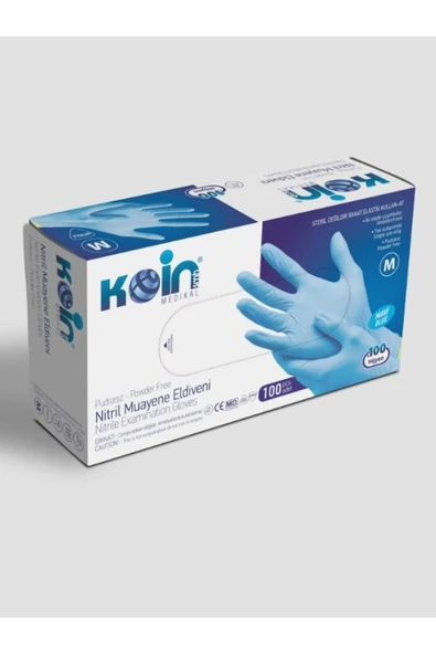 Nitril Mavi Pudrasız Eldiven Medium