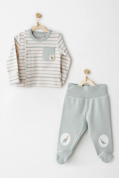 Erkek Bebek Zıbın Takım 2 Parça Sıde Snap Set AC26009 ürün görseli