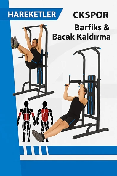 Güç Kulesi – Barfiks, Mekik ve Dips İstasyonu Spor Aleti - Resim 4