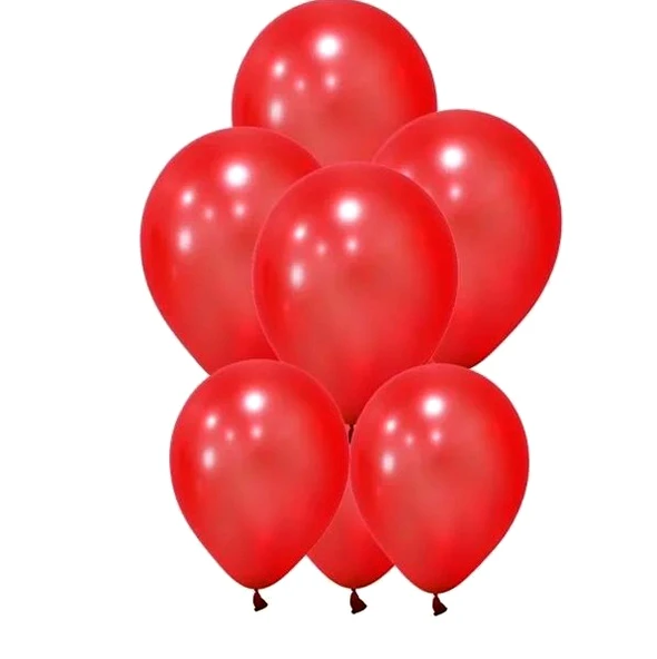 Kırmızı Düz Balon Renkli Paketli Balon 12 Inç - 30 Adet ürün görseli 1
