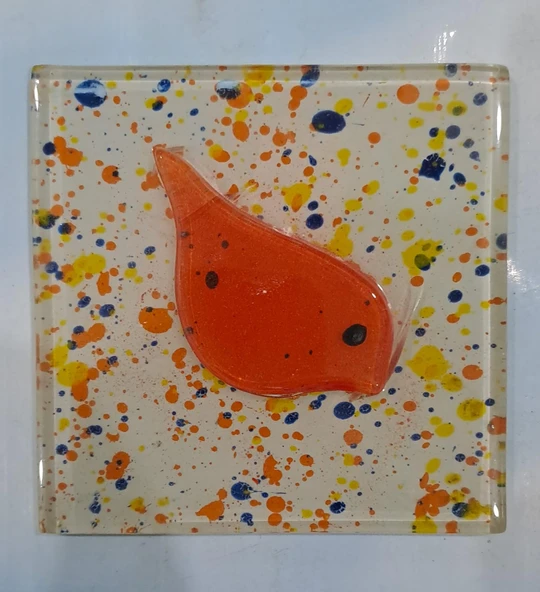 LEVA DEKORATİF CAM BANYO GİDER SÜSÜ ( 10 x 10 cm ) - 4