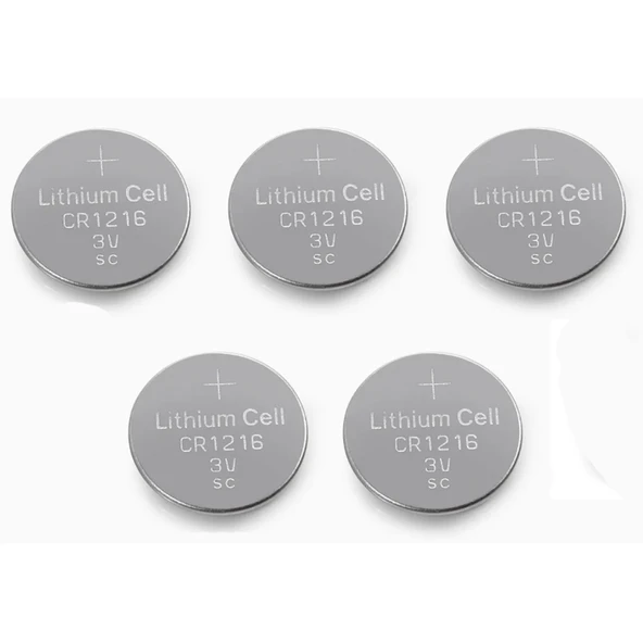 Yuma CR1216 Süper Lityum 3V 5’li Kart Düğme Pil ürün görseli 1