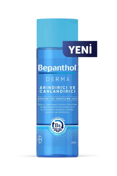 Bepanthol Derma Arındırıcı & Canlandırıcı Günlük Yüz Temizleme Jeli 200 ml Kuru ve Hassas Ciltler ürün görseli