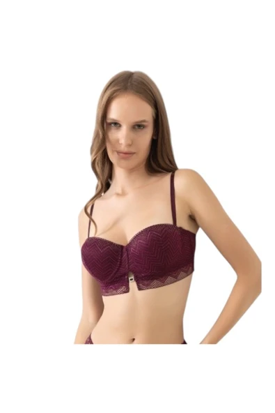 STORMED Dantel Detaylı Straplez Destekli Push-Up Sütyen 2020ts ürün görseli 1