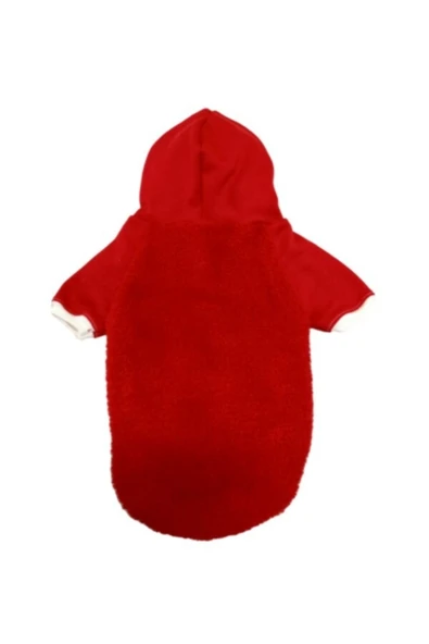 Gobo Welsoft Kırmızı Kapüşonlu Kedi Köpek Kıyafeti Elbisesi Small/s/beden 1 - Resim 2