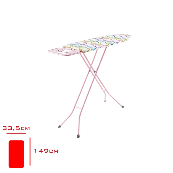 PERİLLA ÜTÜ MASASI EKO CLASS SOFT PEMBE FİŞSİZ ( UAS-15001-01 ) - Resim 3