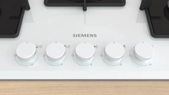 Siemens EN7B2QP30O iQ300 Gazlı Ocak 75 cm Sert cam, Beyaz - Resim 2