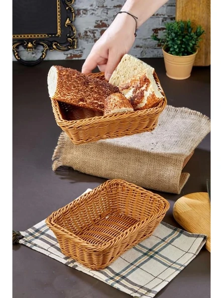 Cooker CKR3421 Dikdörtgen Hasır Ekmek Sepeti ürün görseli 1