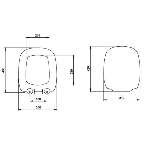 Bocchi Fenice Klozet Kapağı Parlak Beyaz A0327-001 - Resim 2
