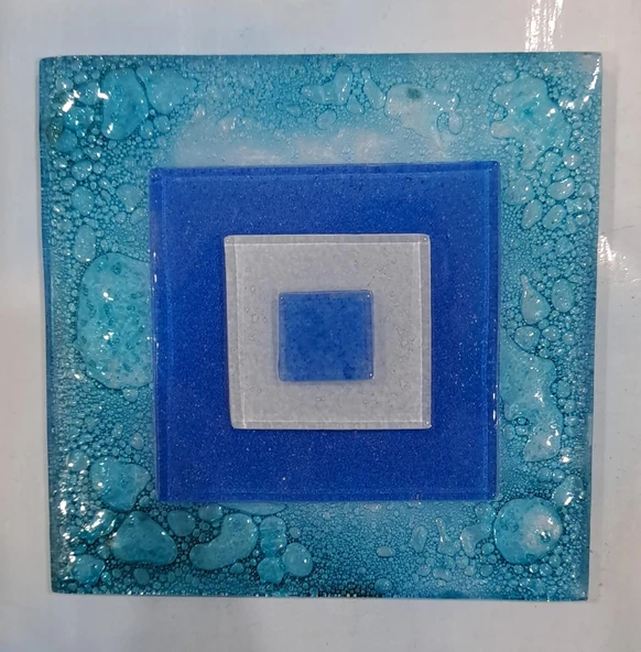 LEVA DEKORATİF CAM BANYO GİDER SÜSÜ ( 10 x 10 cm ) - 3