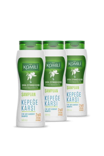 Komili Kepek Karşıtı 2'si 1 Arada Kremli Vegan Şampuan 500 ml x 4 Adet - Resim 5