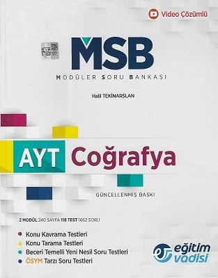 AYT Coğrafya Modüler Soru Bankası Eğitim Vadisi Yayınları ürün görseli