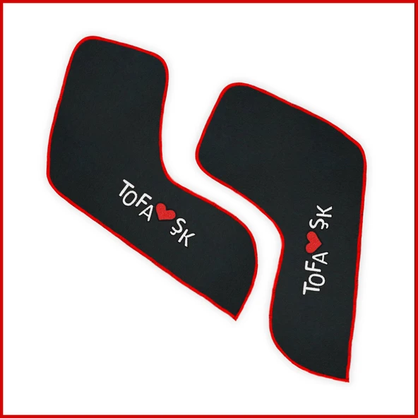 Tofaş Şahin Doğan Kartal Torpido Vites Orta Konsol Yan Koruma Halısı - Nakış İşlemeli Kumaş Kaplama - Resim 2