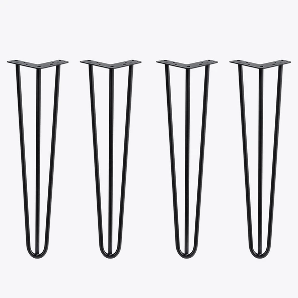 Martı Siyah Metal Sehpa Masa Ayağı 71 cm 4’lü Set Dayanıklı Mobilya Destek Ayağı Yükseltici Model - Resim 7