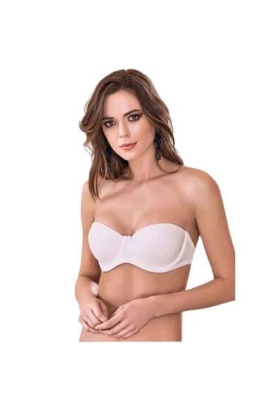 STORMED Balenli Destekli Straplez Şeffaf Sırt Dekolteli Sütyen 202 ürün görseli 1