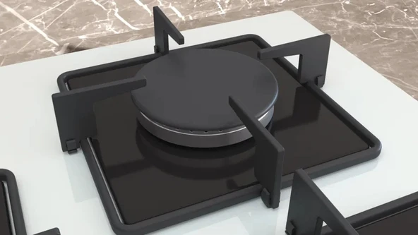 Siemens EN7B2QP30O iQ300 Gazlı Ocak 75 cm Sert cam, Beyaz - Resim 5