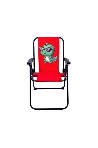 EXENT 2–6 Yaş, Katlanabilir Çocuk Sandalyesi ve Masası Tak-Çıkar Masa-Baby Dinazor-KIRMIZI - Resim 4
