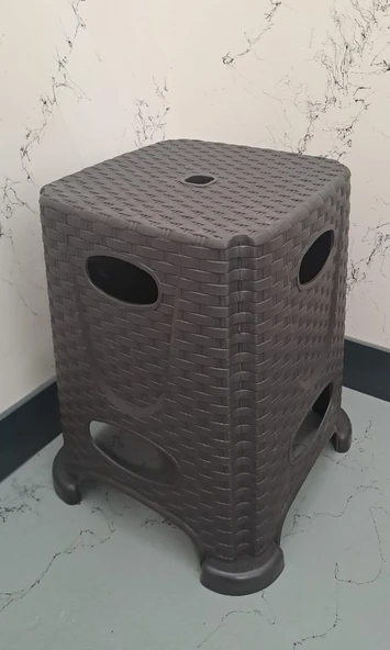 LEVA TABURE RATTAN PADİŞAH HASIR BÜYÜK ANTRASİT - KAHVERENGİ ( 1 ADET FİYATIDIR ) ürün görseli