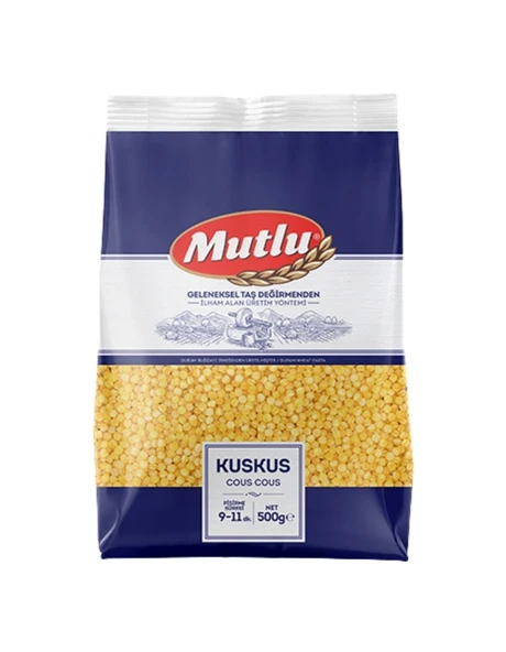 Mutlu Makarna Kuskus 500 g x 20 Paket  Lezzetli, Dayanıklı ve Kolay Pişen İtalyan Tipi Makarna ürün görseli 1