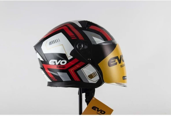 EVO ELEGANT 528 ÇENESİZ GÖZLÜKLÜ MOTOSİKLET KASKI - 4