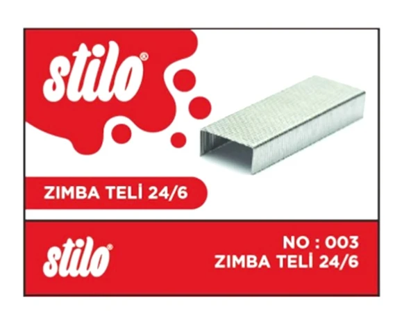 Stilo Zımba Teli 24/6 Gümüş - 10 kutu ürün görseli 1