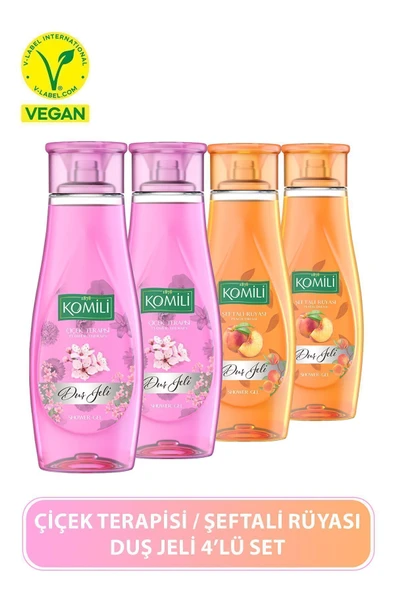 Komili Şeftali Rüyası & Çiçek Terapisi Avantajlı Duş Jeli Set - 4 X 500 ML ürün görseli