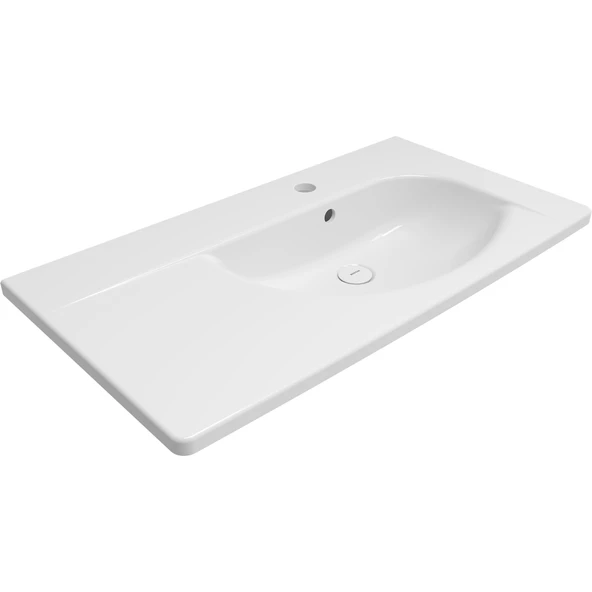 Bocchi Taormina Arch Etajerli Lavabo 86 cm Beyaz 1020-001-0126 ürün görseli