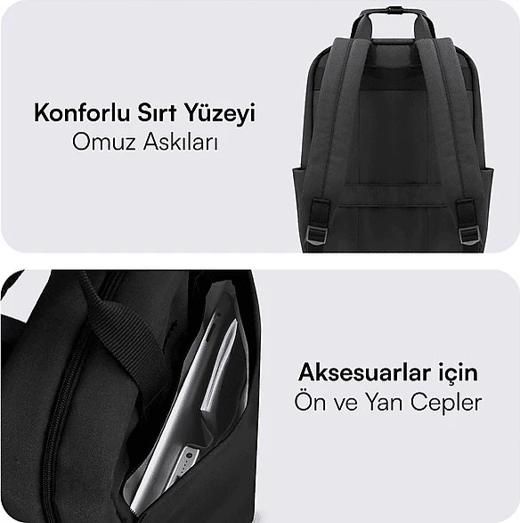 Mack Mce-1521 15.6" Nova Eco Laptop Sırt Çantası Siyah - Resim 2