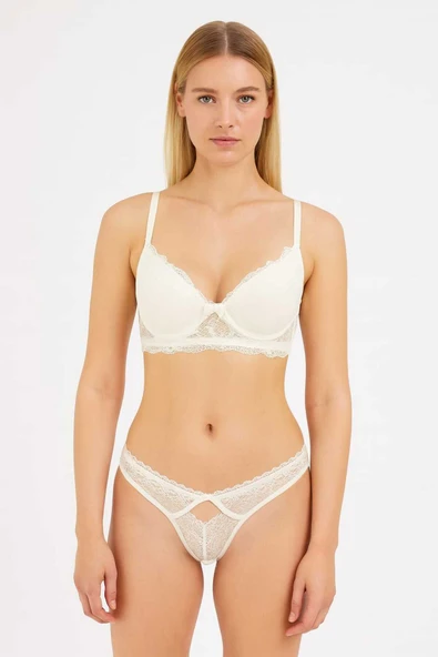 STORMED Kadın Dantelli Bralet Desteksiz Sütyen Takımı 571-1 ürün görseli 1