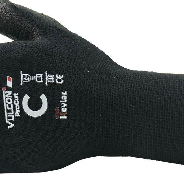 Vulcon ProCut C Seviye Kesilmeye Dirençli Eldiven No:8 120 Paket - Resim 3