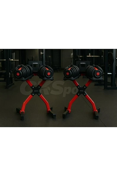 Dambıl Standı Kırmızı – Ev Spor ve Ağırlık Dambıl Rafı - Resim 7