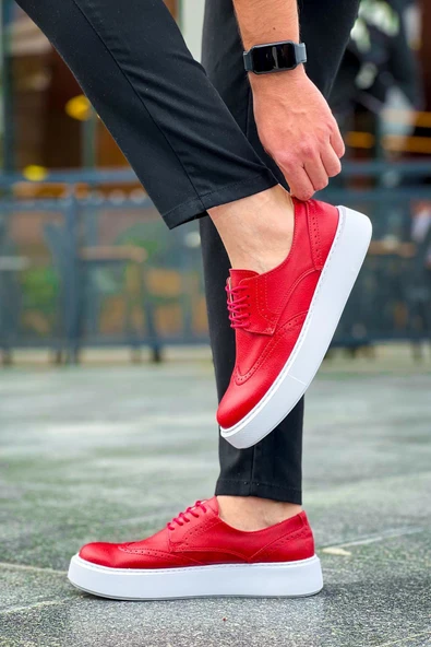 CH149 - CBT Changer Over Erkek Ayakkabı KIRMIZI - Resim 5