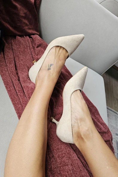 10 670 Topukla Kadın 6 cm Kadeh Topuk Stiletto - Resim 4