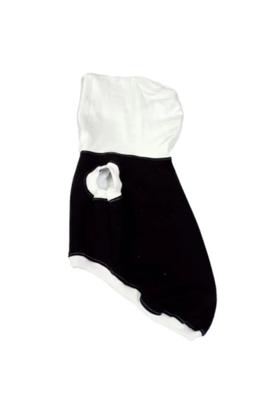 Gobo Siyah Beyaz Kapüşonlu Kedi Köpek Kıyafeti Elbisesi Xlarge xl beden 4 - Resim 3