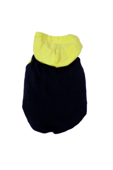 Gobo Kapüşonlu Sarı Lacivert Kedi Köpek Kıyafeti Elbisesi Xlarge/xl/beden 4 - Resim 2