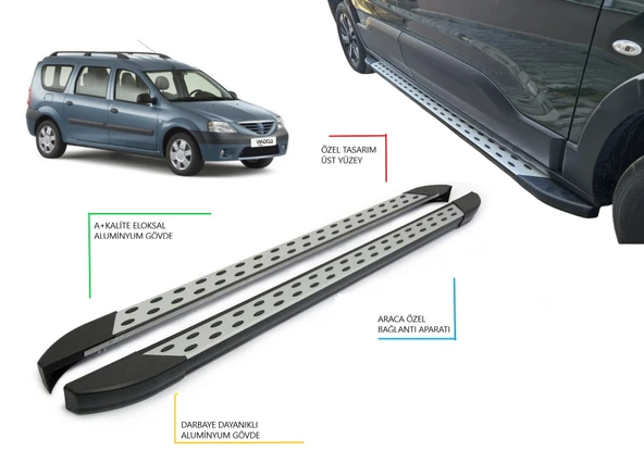 LOGAN MVC NOKTALI YAN BASAMAK 2006 2007 2008 2009 2010 2011 2012 ürün görseli 1