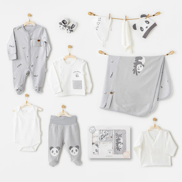 Erkek Bebek Hastane Çıkışı 10 Parça Yenidoğan Set AC26021 ürün görseli