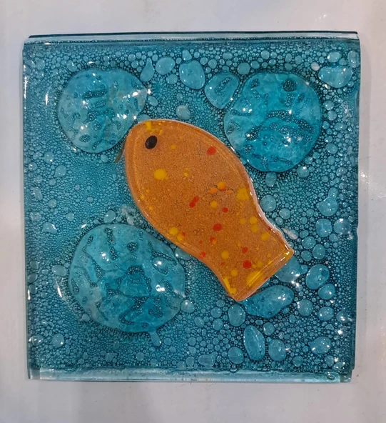 LEVA DEKORATİF CAM BANYO GİDER SÜSÜ ( 10 x 10 cm ) - 5