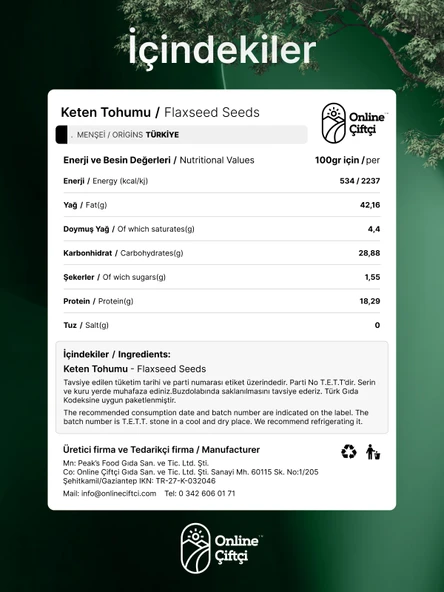 Online Çiftçi Keten Tohumu 5x100Gr - 4