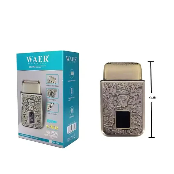 WA-093 Süper Şarjlı Sakal,Ense,Vücut Traş Kesme Makinesi / Ergonomik Tasarım, Uzun Pil Ömrü, LED Ekran - 3