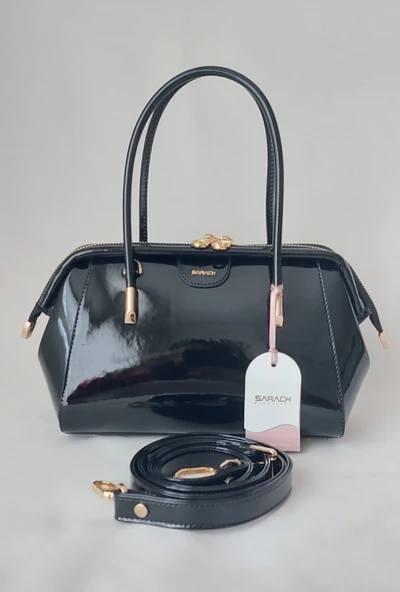 261SV826 Model Sarach Marka Siyah Renk Rugan El ve Omuz Çantası