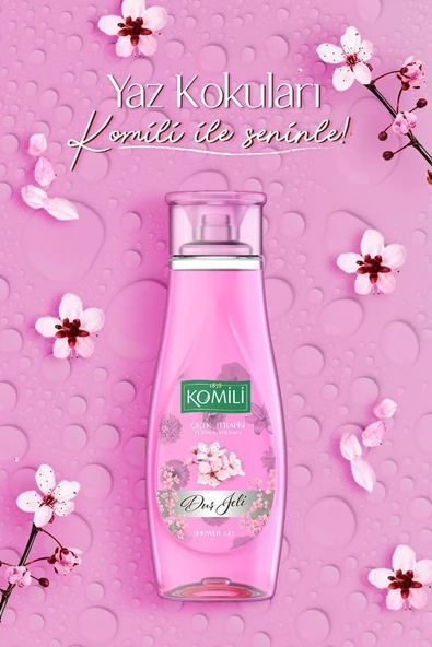Komili Çiçek Terapisi Vegan Duş Jeli 4'lü Set - Bahar Çiçekleri Kokulu - 4 X 500 ML - Resim 3