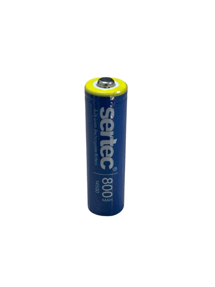 Sertec 3.7V Li-ion 14500 AA - 800 Mah 1C Şarjlı Pil (Başlı) ürün görseli 1