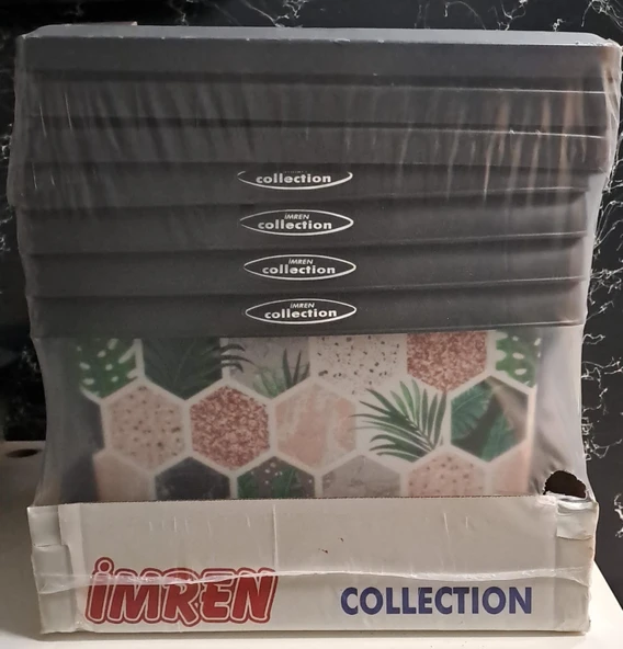 İMREN KOMİDİN SİYAH DESENLİ ( 4 ÇEKMECELİ ) ürün görseli 1