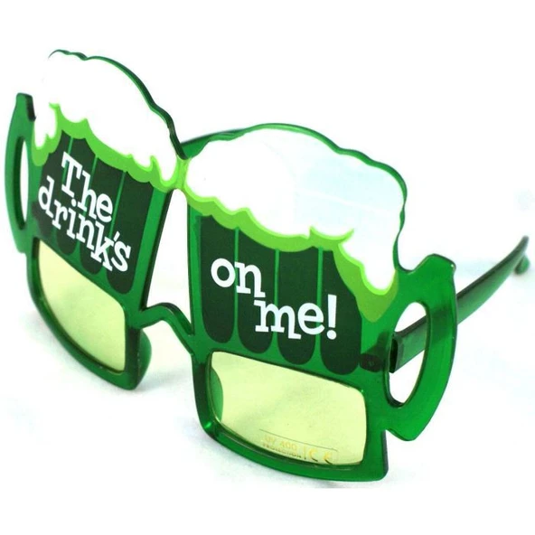 Parti Gözlük Plastik İçecek Temalı Yeşil - Resim 3