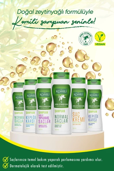 Komili Normal Saçlar İçin Vegan Temel Bakım Şampuanı 3'lü Set- - 3 X 500 ML - Resim 4